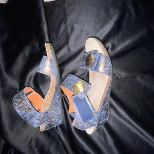 TAOS CAROUSEL LEATHER WEDGE NEW